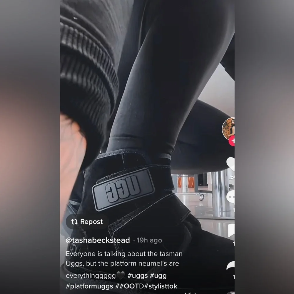 NWT UGG Neumel Platform Strap Chukka Boot Black Various Sizes - Picture 2 of 16